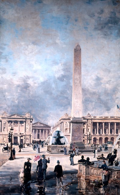 Obelisco di Luxor e Place de la Concorde, 1891 da Emmanuel Lansyer