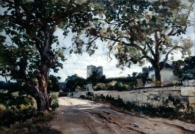 La strada per Mauvieres di sera, 1884 da Emmanuel Lansyer