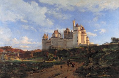 Il castello di Pierrefonds. Circa 1868 da Emmanuel Lansyer