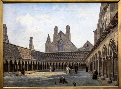 Il chiostro di Mont Saint-Michel da Emmanuel Lansyer