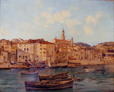 Il porto di Mentone 1891 da Emmanuel Lansyer