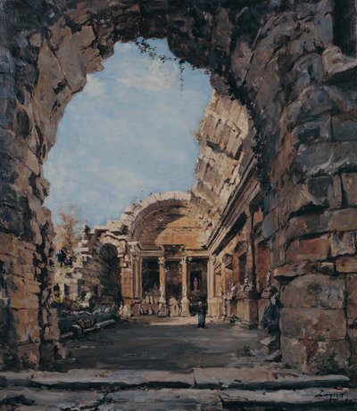 Il tempio di Diana, Nîmes da Emmanuel Lansyer
