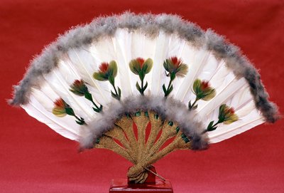 Ventaglio di piume di uccello, tardo periodo Manchou (XIX secolo) da Empress Cixi Manchu Chinese