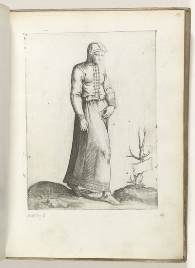 Una donna di Spagna, vestita secondo la moda del 1550 da Enea Vico
