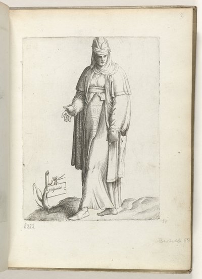 Donna in abiti spagnoli, ca. 1550 da Enea Vico