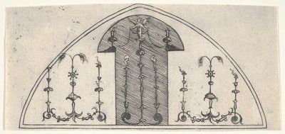 Pannello a forma di lancetta con decorazione grottesca, 1541 da Enea Vico