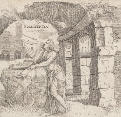 Penitenza Poenitentia, ca. 1545-50 da Enea Vico