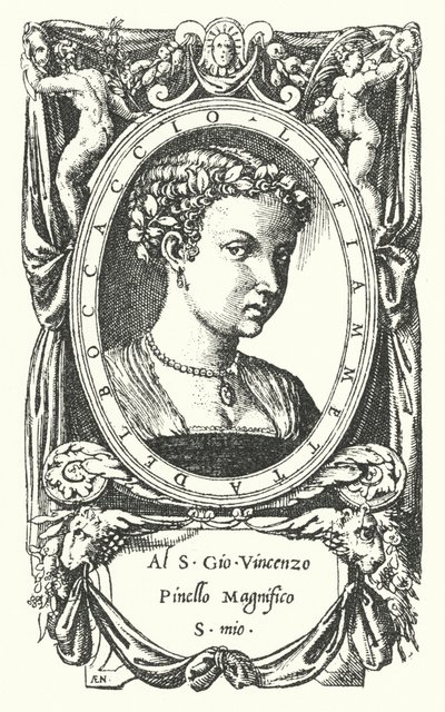 La Signora Fiammetta, soggetto del romanzo Elegia di Madonna Fiammetta di Giovanni Boccaccio da Enea Vico
