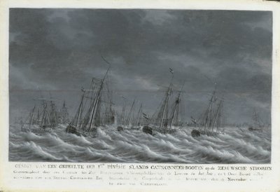 La flotta batava al largo di Veere, 1800 da Engel Hoogerheyden