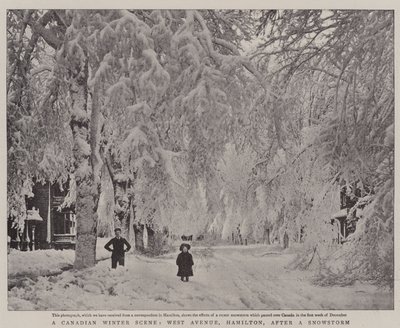 Scena invernale canadese, West Avenue, Hamilton, dopo una tempesta di neve da English Photographer