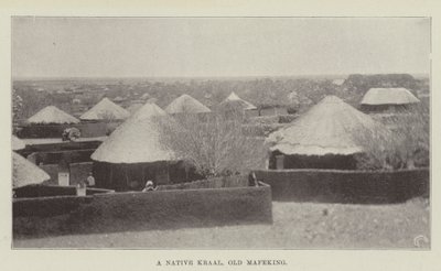 Un kraal nativo, Vecchio Mafeking da English Photographer