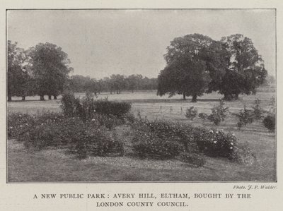 Un nuovo parco pubblico, Avery Hill, Eltham, acquistato dal Consiglio della Contea di Londra da English Photographer