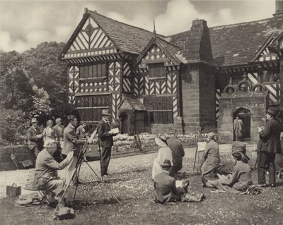 Una classe di disegno a Speke Hall da English Photographer