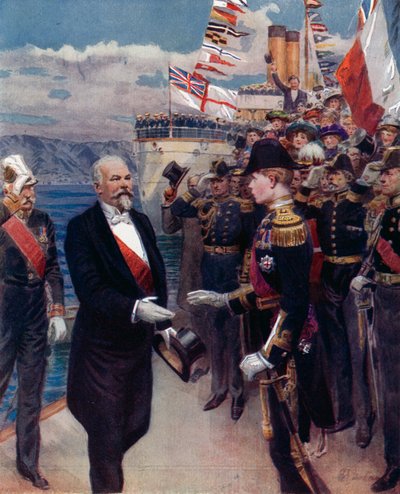 Visita del Presidente francese. La ricezione ufficiale da parte di SAR il Principe di Galles a Portsmouth da English Photographer