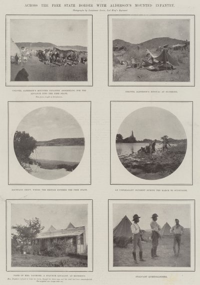 Attraverso il Confine dello Stato Libero con la Fanteria Montata di Alderson da English Photographer
