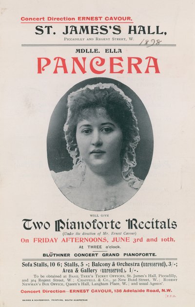 Pubblicità per un concerto di Ella Pancera da English Photographer