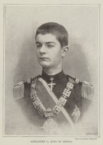Alessandro I, Re di Serbia da English Photographer