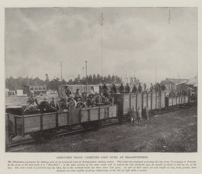 Treno blindato, che trasporta mitragliatrici Colt, a Braamfontein da English Photographer