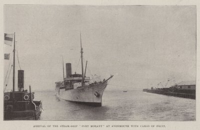 Arrivo della nave a vapore Port Morant ad Avonmouth con un carico di frutta da English Photographer