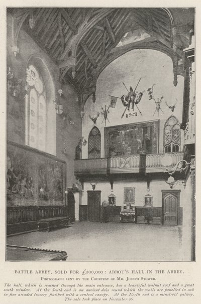 Battle Abbey, venduta per £200,000, Abbots Hall nell