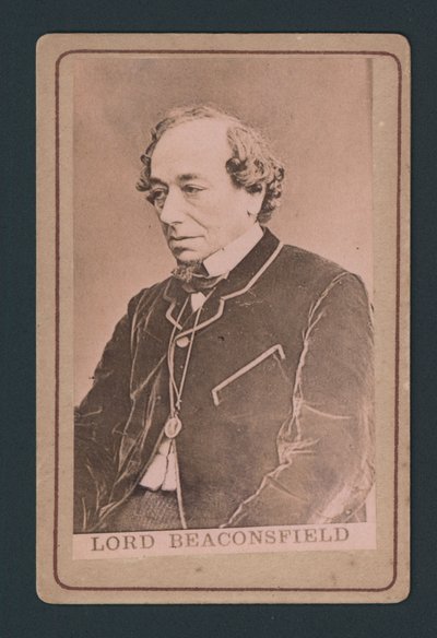 Benjamin Disraeli, carte de visite da English Photographer