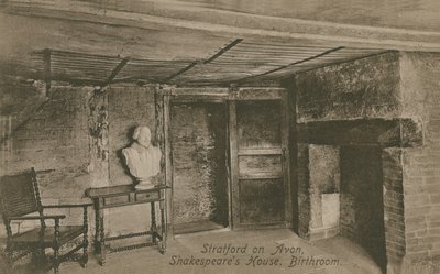 Stanza natale, Casa di Shakespeare, Stratford upon Avon da English Photographer
