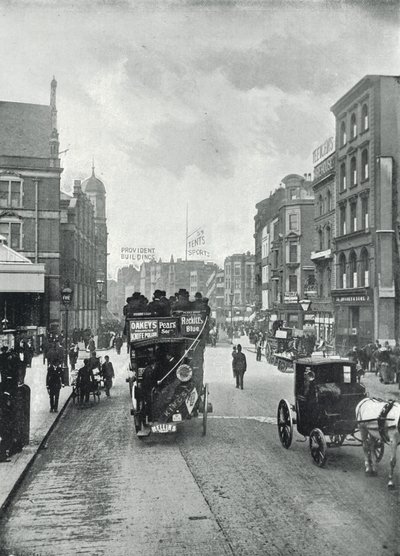 Bishopsgate Street (senza), vista verso est da vicino a Liverpool Street da English Photographer