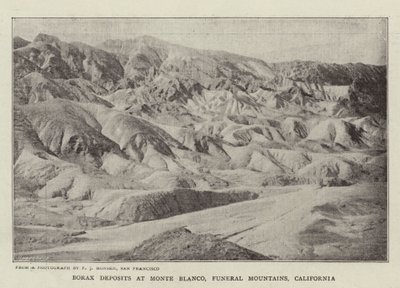 Depositi di Borace a Monte Blanco, Funeral Mountains, California da English Photographer