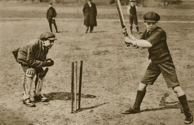 Ragazzi che giocano a cricket, Parliament Hill Fields da English Photographer