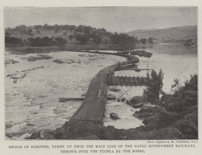 Ponte di Traversine, rimosso dalla Linea Principale delle Ferrovie del Governo del Natal, gettato sul Tugela dai Boeri da English Photographer
