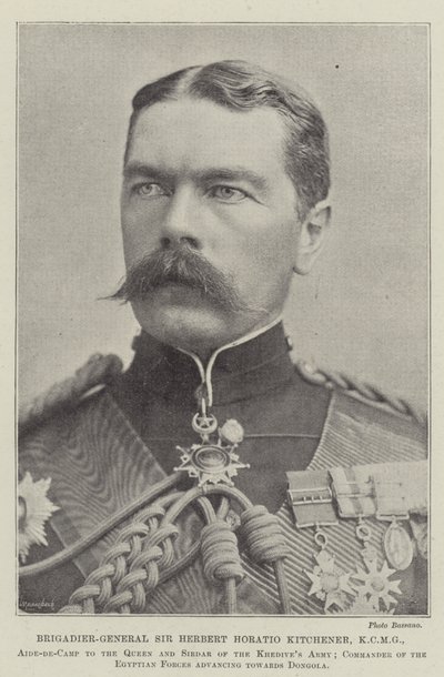 Brigadiere Generale Sir Herbert Horatio Kitchener, KCMG da English Photographer