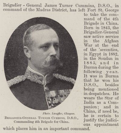 Brigadiere Generale Turner Cummins, DSO, comandante della 4ª Brigata per la Cina da English Photographer