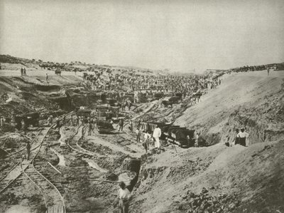 Costruzione del Canale di Suez, taglio attraverso il deserto da English Photographer