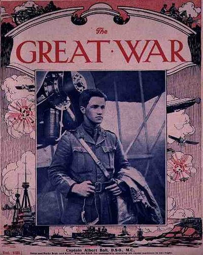 Capitano Albert Ball (1896-1917) D.S.O, M.C., copertina di 