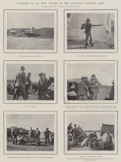 Catturato da De Wet, scene nel campo del leader guerrigliero da English Photographer