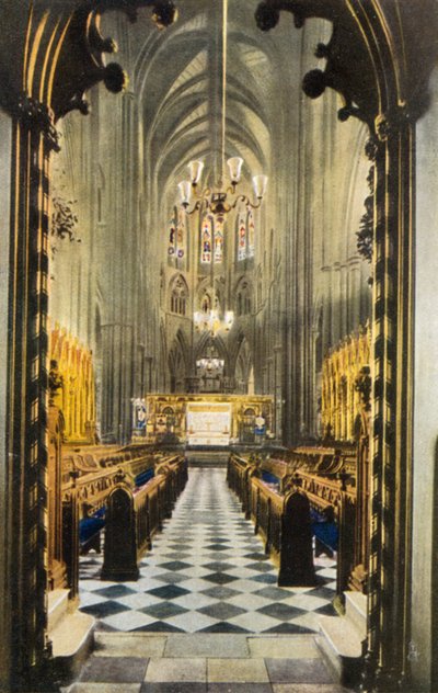 Coro sotto la cantoria, Westminster Abbey, Londra da English Photographer