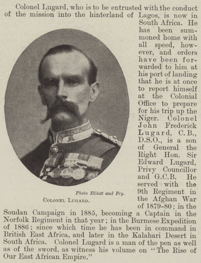 Colonnello Lugard da English Photographer