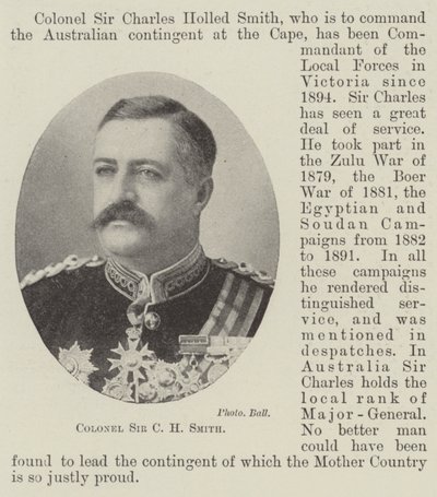 Colonnello Sir C H Smith da English Photographer