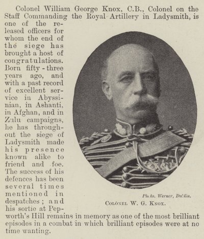 Colonnello W G Knox da English Photographer