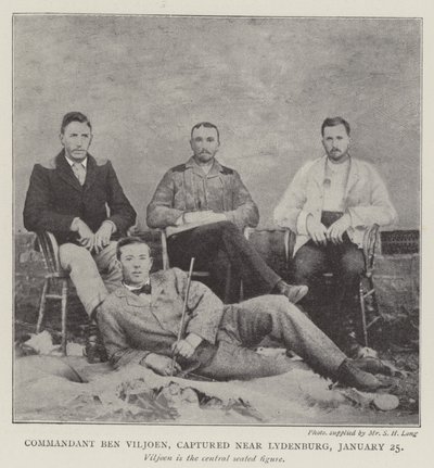 Il comandante Ben Viljoen, catturato vicino a Lydenburg, 25 gennaio da English Photographer