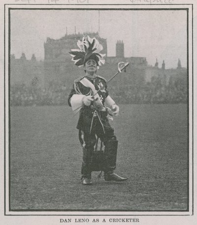 Dan Leno come giocatore di cricket da English Photographer