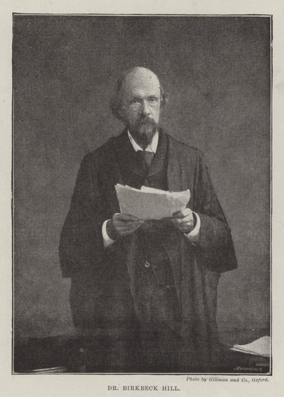 Dr Birkbeck Hill da English Photographer