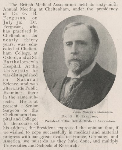 Dr G B Ferguson, presidente dell