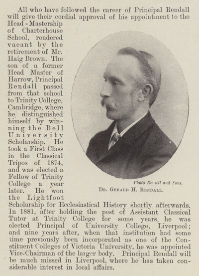 Dr Gerald H Rendall da English Photographer
