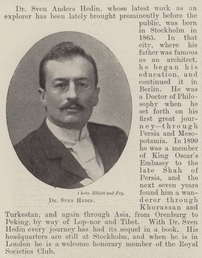Dr Sven Hedin da English Photographer