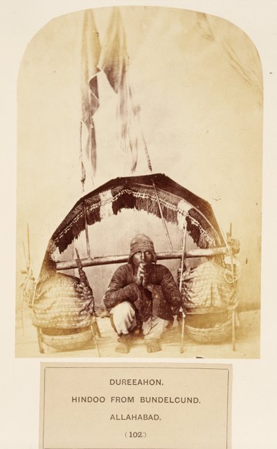 Dureeahon, Hindoo da Bundelcund, Allahabad, da The People of India, di J. Forbes Watson, pubblicato nel 1868 da English Photographer