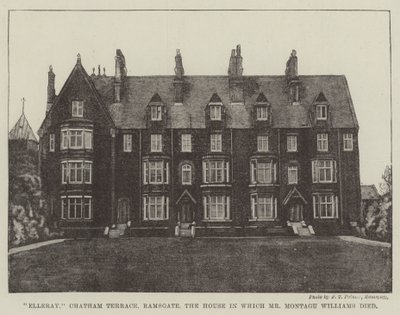 Elleray, Chatham Terrace, Ramsgate, la casa in cui morì Mr Montagu Williams da English Photographer