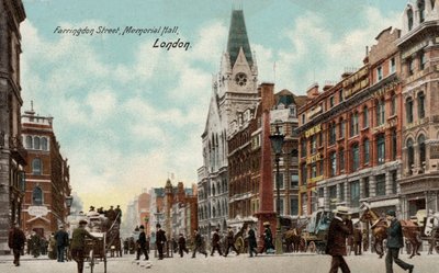 Farringdon Street, Memorial Hall, Londra da English Photographer