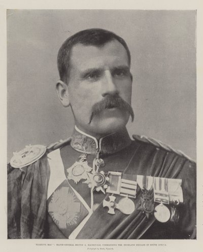 Fighting Mac, il maggiore generale Hector A Macdonald, comandante della Highland Brigade in Sudafrica da English Photographer