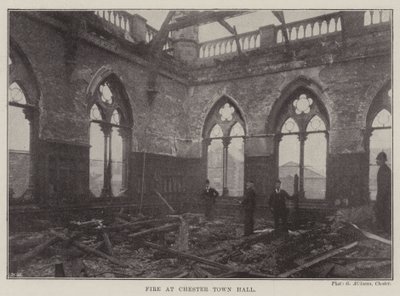 Incendio al municipio di Chester da English Photographer